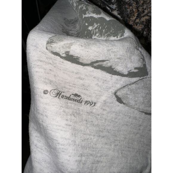 Vintage 1993 Wolf Puff Print Shirt Made In USA Size Large - Picture 4 of 7